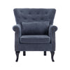 Chesterfield Button Wingback Fabric Armchair Studs Chair Orthopedic Luxury Seat