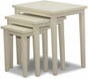 Nest of 3 Tables Nesting Coffee Side Table Wooden White Pine Space Saving Table