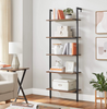 Wall Industrial Bookcase Tall Shelving Unit Rustic Metal Retro Display Cabinet