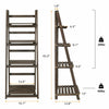 4 Tier Ladder Shelf Stand Storage Pot Rack Vintage Bookcase Bookshelf Unit Stand