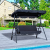 Patio Metal Swing Chair Outdoor Hammock 3 Seater Canopy Garden Bench