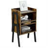 Industrial Side End Table Stackable Bedside Table Storage Nightstand for Bedroom