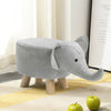 Animal Stool Footstool Footrest Elephant Ottoman Shoe Bench with Sponge Wood Leg