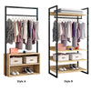 Coat Rack Open Wardrobe 4 Shelves Furniture Storage Cupboard Clothes Rail UK~