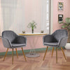 Modern 2X Dining Chairs Velvet Grey/ Pink Restaurant Kitchen chairs Brass Legs UK