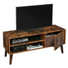 Dark Brown TV Stand Scandinavian Retro Unit Wooden Media Cabinet Side Vintage