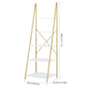 Ladder Bookcase 5-Tier Freestanding Storage Shelving Unit White Bookshelf