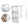 Small Table Wooden Breakfast Bar Table Kitchen Dining Room Furniture Set White
