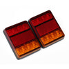 2pc 12v 8led Carvan Van Truck Lorry Trailer Rear Tail Stop Lights Indicator Lamp