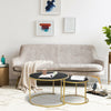 Nest of 2 Nested Table Round Coffee Table Black Marble Effect Living Room Office