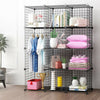 6/8/12 Cube Storage Shelf Metal Wire Grid Interlocking Display Bookcase Cabinet