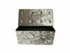 Modern Ottoman Storage Box Folding Storage Bench Crushed Velvet & Linen Material