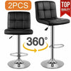 2X Faux Leather PU Bar Stools Breakfast Bar Chair Kitchen Stool Swivel Barstool