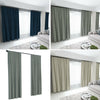Pair Thick Blackout Eyelet Ring Top Curtains Pencil Pleat Panel Door Curtain Gre