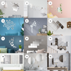 Mirror Tile Wall Sticker Self Adhesive Room Decor Stick On Art Home Decal DIY