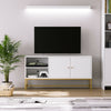 TV Cabinet Wooden TV Stand TV Console White Media Unit with Shelves and Doors