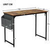 Computer Desk Table Student Study Table with Earphone Iron Hook and Storage Bag