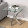 Contemporary Small Tempered Glass Side Table Office Bedroom Coffee End Table