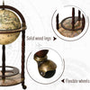 Vintage Wine Cabinet Cart Retro Globe Bar Bottle Storage Rack Drinks Trolley