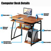 Computer Desk Study PC Writing Table Home Office Workstation Shelf Furniture UK