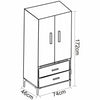 Portable Wardrobe Clothes Closet with Shelves Drawer Storage Organizer Canvas