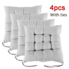 4 Pack Soft Chair Seat Pads Garden Outdoor Furniture Dining Patio Tie On Cushion