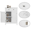 Bathroom Cabinet Cupboard Storage w/ Drawer Shelves Free Standing Unit MDF White