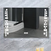 Bathroom Mirror LED Light Up Mirror Make Up Shaving Socket/Demister/Sensor/Clock