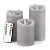 3Pcs Candle Flameless LED Real Wax Lights Candles Home Remote Control Mood Light