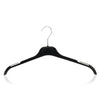 Hangerworld 43cm Strong Black Plastic Clothes Hangers Shirt Coat Dress Garment