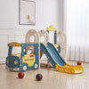 5 in 1 Garden Kids Swing Slide Climber Set Toddler In/Outdoor Basketball Bus Toy