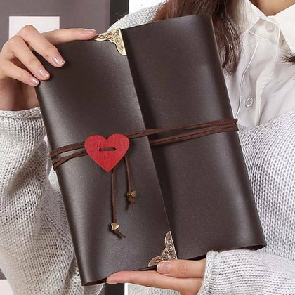30 page Photo Album Leather Scrapbook Gifts Vintage Albums Travel Holiday DIY UK