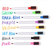 8 Colours Assorted Magnetic Whiteboard Marker Pens Dry Wipe Eraser Set Low Odour