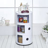 2/3/4/5 Layer Floor Standing Bedside Table Round Cabinet Drawers Storage Unit