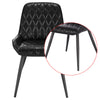2x Dining Chairs Living Room Chairs with leather+metal Counter Chairs Bar Stools