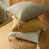 Linen Cotton Pillow Cover With Tassels Home Decor Cushion Cover 45x45cm