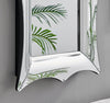 AVA Silver Curvy Frame Rectangular Hallway Living Room Bedroom Wall Mirror