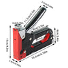 Heavy Duty Tacker Staple Gun 8/10/12mm Upholstery Stapler with 600 Staples Metal