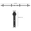 10 FT Industrial Black Sliding Barn Wood Door Track Roller Rail Hanger Hardware