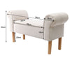 Modern Upholstered Pouffe Bed Side Bench Sofa Lounge Armed Hallway Window Seat