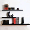 One 100x30cm Black Matt Wall Floating Shelves Storage Bookcase Display DIY Home