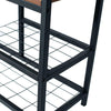 Industrial Coat Rack Shoe Bench Hall Tree Entryway Storage Bench 9 Hooks
