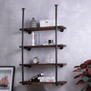 Wood Industrial Floating Shelves Pipe Shelf Storage Rustic Vintage Shelving Kit