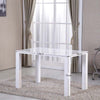 White High Gloss Dining Table Dining Room Wood Rectangular 4-6 Seats Kitchen