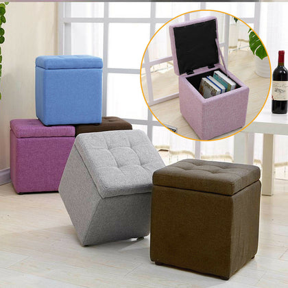 Foot Rest Ottoman Storage Footstool Pouffe Footrest Makeup Dressing Table Stool
