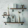 2PC Pipe Shelf Brackets Industrial Iron Rustic Wall Floating Shelves Supports UK