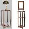 Chinese Style Side Table Vintage Bedside Cabinet Rustic Phone Plant Stand Shelf