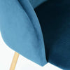 1 x Modern Velvet Dining Chair Make-up Chair Kitchen Office Lounge Armchair Blue