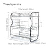 3 Tier Chrome Coated Dish Drainer Holder Sink Rack Drip Tray Plates Cutlery Cups