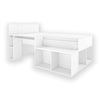 White Cabin Bed with Desk and Storage - Ellison ELN001